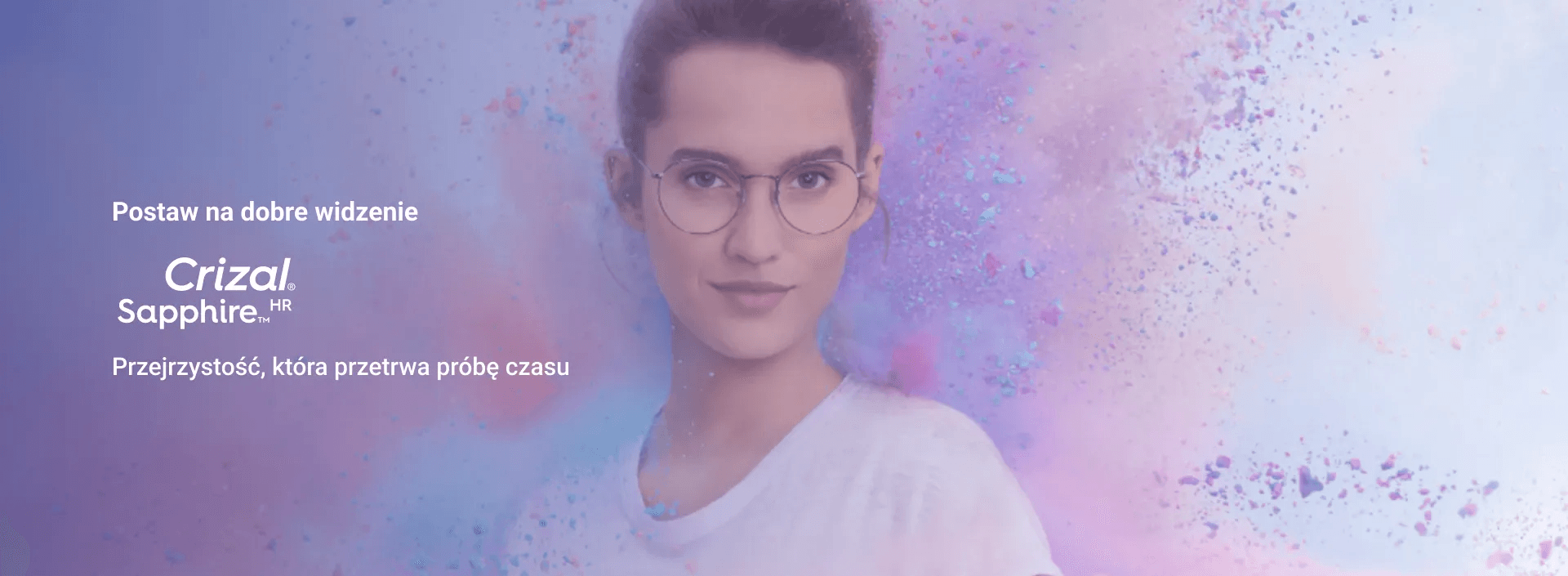 Crizal Sapphire baner reklamowy.